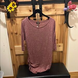 Express Dusty Rose Gathered Tunic
